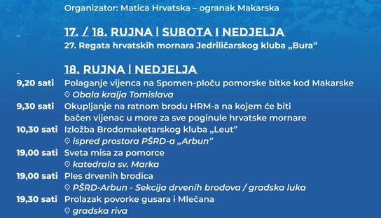 Nikad bogatiji program u povodu Dana HRM-a: Koncert grupe Dalmatino na gradskoj rivi