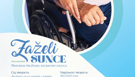 Javni poziv za iskaz interesa za primanje podrške kroz projekt Zaželi SUNCE