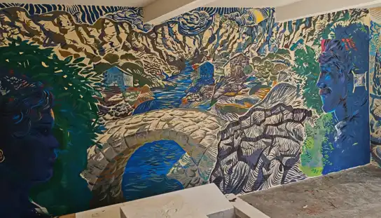 Vrutak zablistao u punom sjaju: Mural koji priča priču o omiljenom okupljalištu starih Makarana