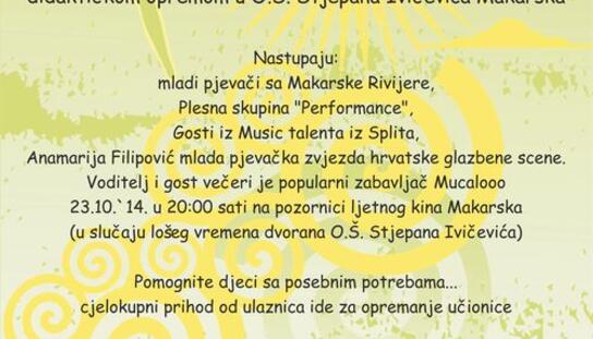 Loša vremenska prognoza: Prvi pljesak Makarske rivijere 2014. ipak u dvorani Osnovne škole Stjepana Ivičevića