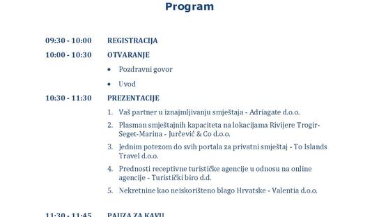 Županijska komora: Poziv za sudjelovanje na konferenciji Putničke agencije partneri domaćinima 16. ožujka u Splitu