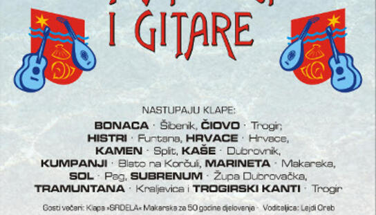 U petak 13.izdanje Festivala klapa uz mandoline i gitare: Ulaznice u pretprodaji po cijeni od 40 kuna