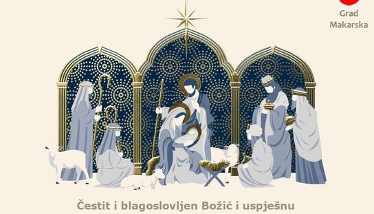 Čestitka Grada Makarske: Čestit i blagoslovljen Božić!
