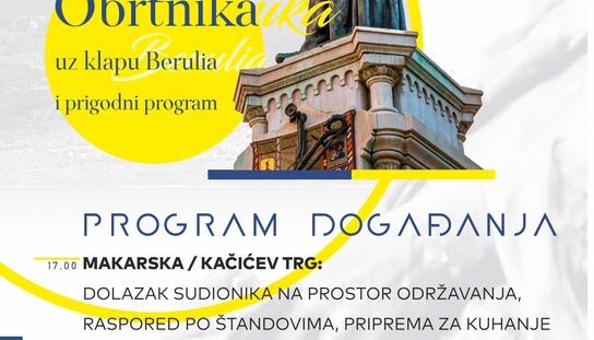 Prva Večer obrtnika u Makarskoj: Prezentacija najpoznatijih hrvatskih specijaliteta,  modna revija Olje Luetić, revija frizura i klapa Berulia