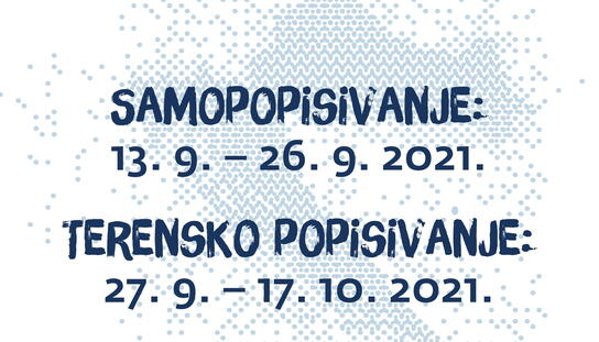 Popis 2021.: Do 26. rujna digitalno popisivanje kroz sustav e-građani, 27. rujna na teren izlaze popisivači