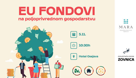 Radionica EU fondovi na poljoprivrednom gospodarstvu 5. studenoga u Makarskoj